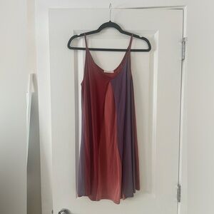 Flowy color blocked dress